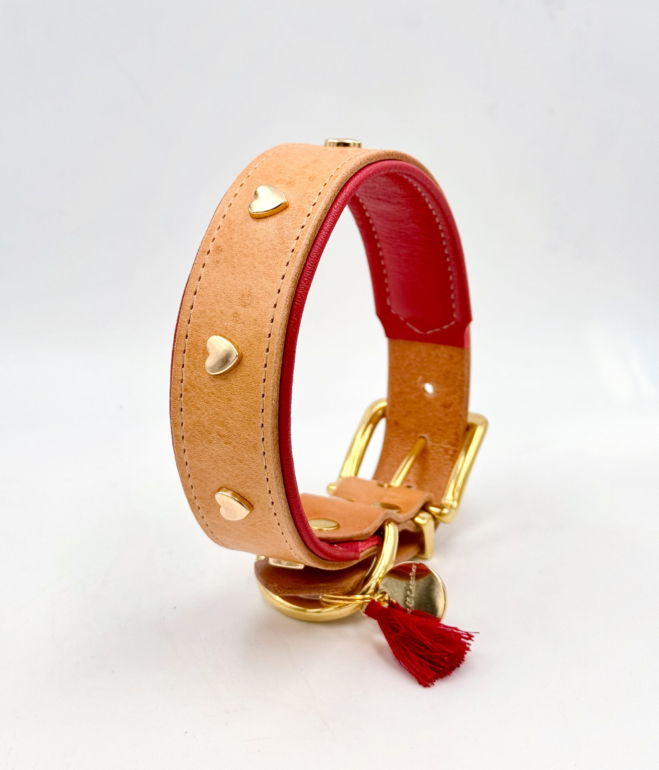 Halsband HEART TIMES | Gr. S-L | natural/red – Bild 2