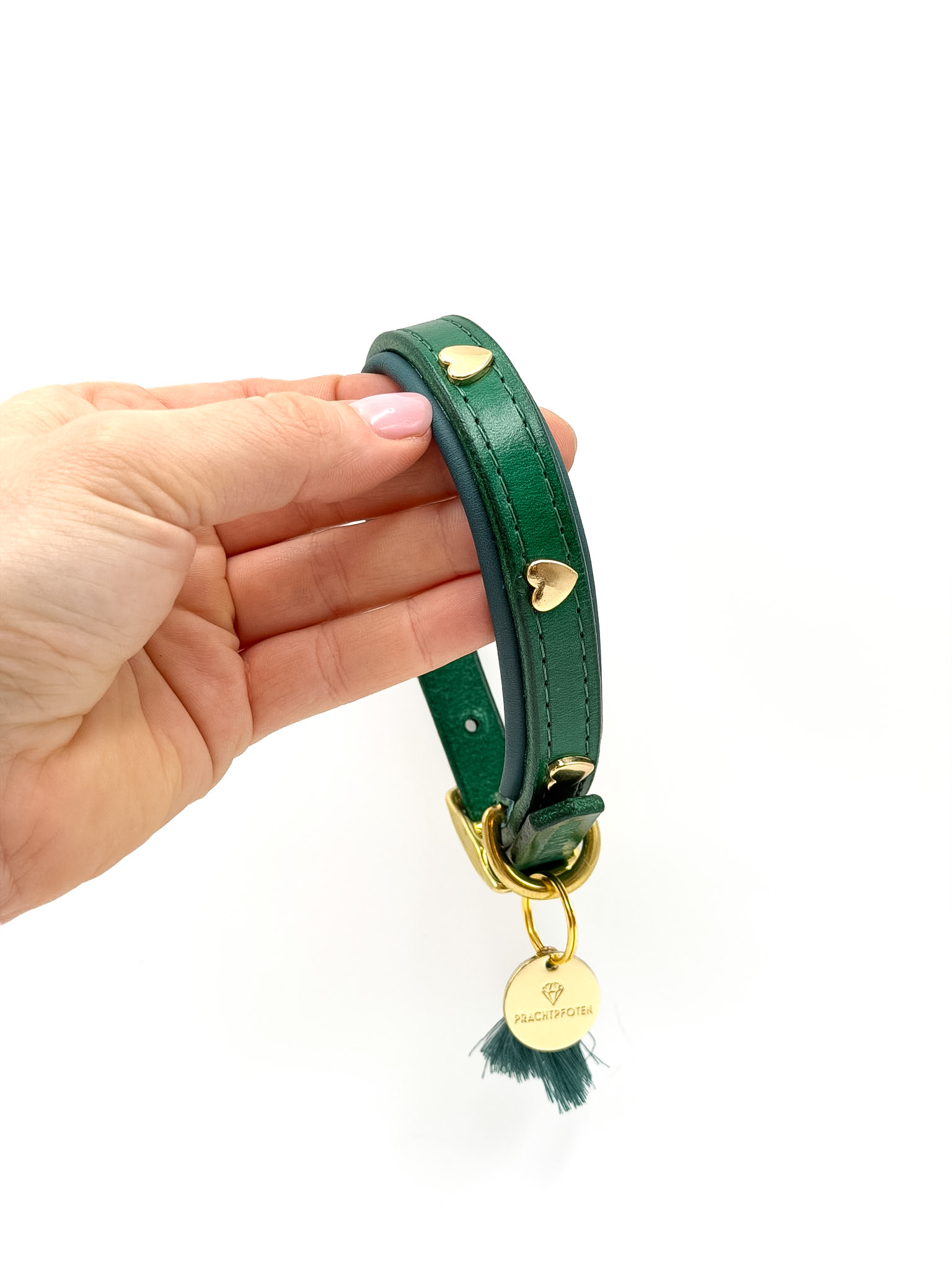 Halsband HEART TIMES green | Gr. S (29-35) – Bild 2