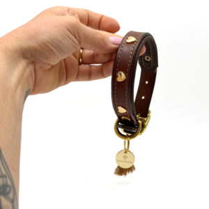 Halsband HEART TIMES brown | Gr. S (28-34)